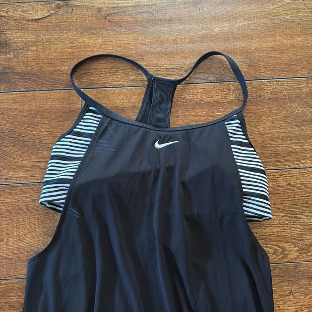 Black Nike Tank Top with Striped Accents - Picture 2 of 3
